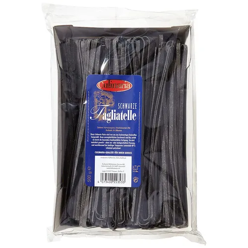 Culinaria Schwarze Tagliatelle Nudeln aus Hartweizengriess 500g