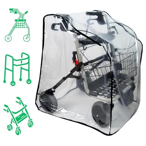 SENIORI Rollator Schutzhaube – Universelle Abdeckung für Rollatoren - Rollatoren | Robuste, wetterbeständige Schutzhülle schützt vor Regen, Schnee und UV-Strahlen, verlängert die Lebensdauer Ihres Rollators.