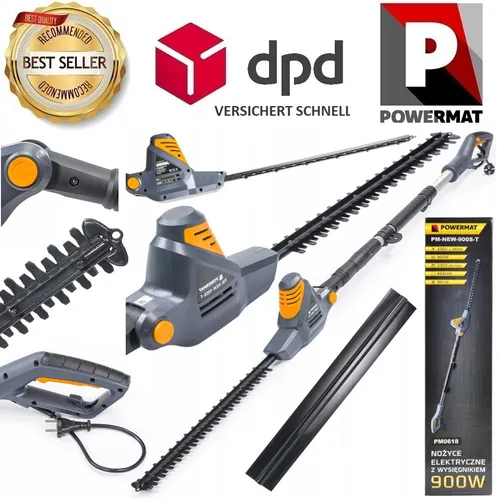 ELEKTRO HECKENSCHERE STRAUCHSCHERE RASENSCHERE AUF BOOM TRIMMER 45CM 900W