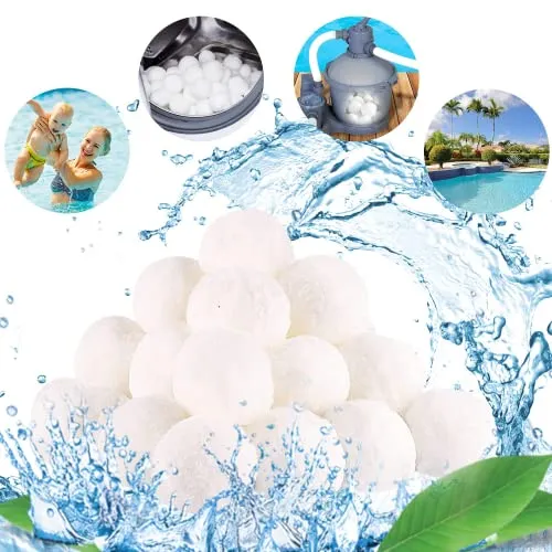 Pool Filterbälle 1300g, Filterballs für Sandfilteranlagen ersetzen 46kg Filtersand für Schwimmbad, Filterpumpe, Aquarium Sandfilter