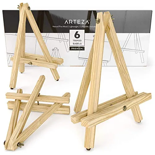 ARTEZA Tischstaffelei 30.5cm, 6er-Pack aus Kiefernholz