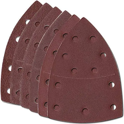 HKB ® 120 Stück Klett-Schleifblätter 105x152 mm je 20 x K40/60/80/120/180/240, für Multischleifer