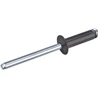 Produktbild GOEBEL 1000 Popnieten Aluminium Stahl 4,0 x 10,0 mm Flachkopf RAL9005 Schwarz Nieten Blindniete Rainbow Standard
