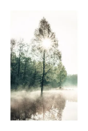 Bild SUNNY TREE BH 20x30 cm grün Kunstdruck Gemälde Wandbild