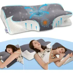 Esun Nackenstützkissen mit Memory Foam – Ergonomisches Kissen für alle Schlafpositionen