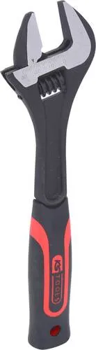 KS Tools 5770251 Rollgabelschlüssel 28mm - Schraubenschlüssel mit 15° abgewinkelter Maulstellung, ideal für präzises Arbeiten und ausgestattet mit 2-Komponentengriff für optimalen Halt.