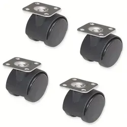 Doppel Lenkrolle 40mm 4er-Set schwarz Kunststoff