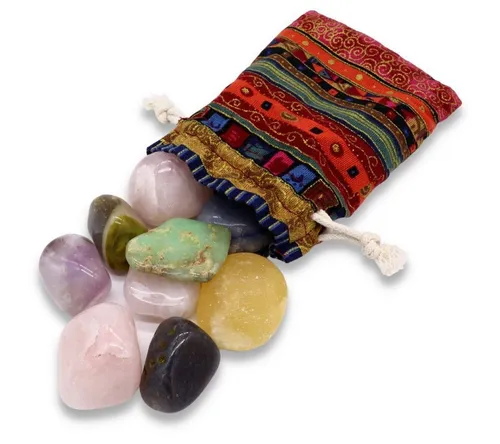 LAVISA Mineralstein Trommelsteine Mischung, Edelsteine Kristalle, 100% Mineralsteine, Edelstein Trommelstein sammelstein Kinder Heilstein