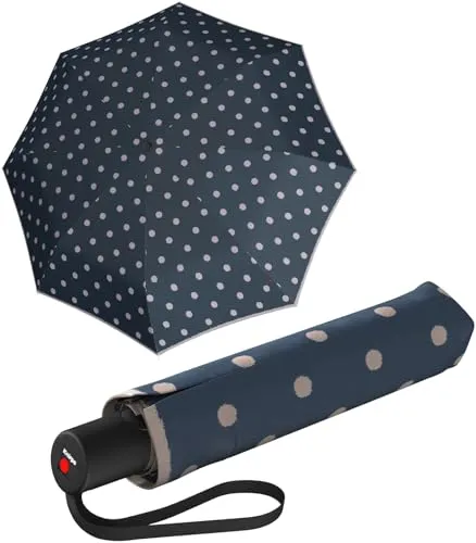 Knirps Taschenschirm A.200 Medium Duomatic Dot Art - ocean - Taschenschirm mit Auf-Zu-Automatik von Knirps, leicht und kompakt, ideal für unterwegs. Mit modernem Design und großem Dach für optimalen Schutz vor Wind und Regen.