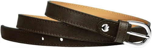 Caspar Taillengürtel GU273 aus echtem Leder schmal klassisch elegant