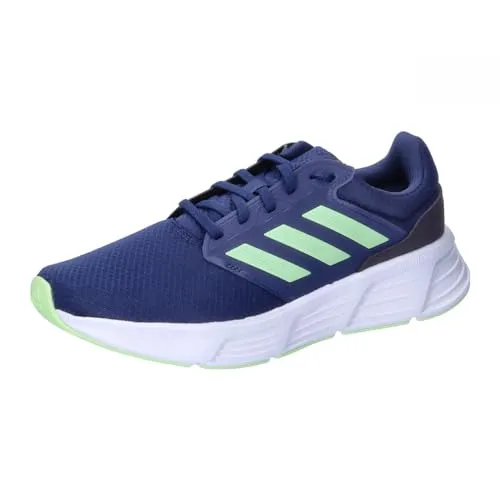 adidas Herren Galaxy 6 Shoes Laufschuhe, Dark Blue/Green Spark/Aurora Black, 44 2/3 EU