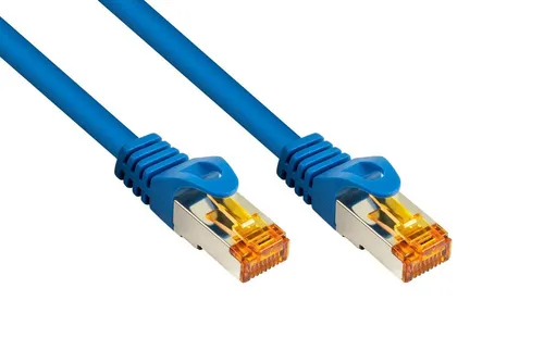 Kabelmeister Patchkabel CAT.7, 2500 cm, blau - Hochgeschwindigkeits-Ethernetkabel mit RJ45-Steckern für stabile Verbindungen. Ideal für schnelle Netzwerke, langlebig und flexibel im Einsatz.