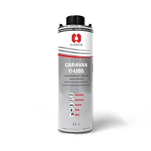 Elaskon CARAVAN C-UBS - Unterbodenschutz Schwarz 1L - Hohlraumversiegelung für optimalen Unterbodenschutz, schützt vor Rost und Witterungseinflüssen, ideal für Caravan und Wohnmobile.