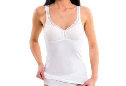 HERMKO Unterhemd 175803850 Damen BH-Hemd mit Spitze, Unterhemd mit integriertem Bustier