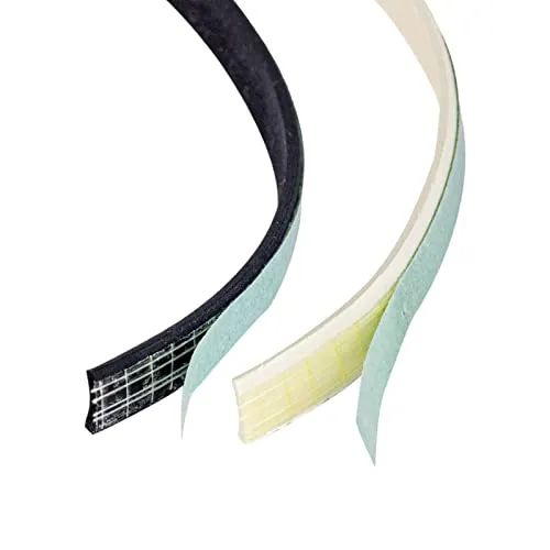 DQ-PP Fensterdichtung – 5 Meter – Schwarz – selbstklebend – Profil I – Dichtband Dichtungsband – klebend Isolierband Klebedichtung Gummi Fensterdichtband