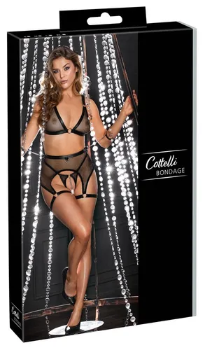 Cottelli Bondage Damen Bh Set Bondage, Schwarz, L