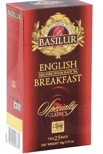 BASILUR Specialty English Breakfast schwarzer Tee 25x2g