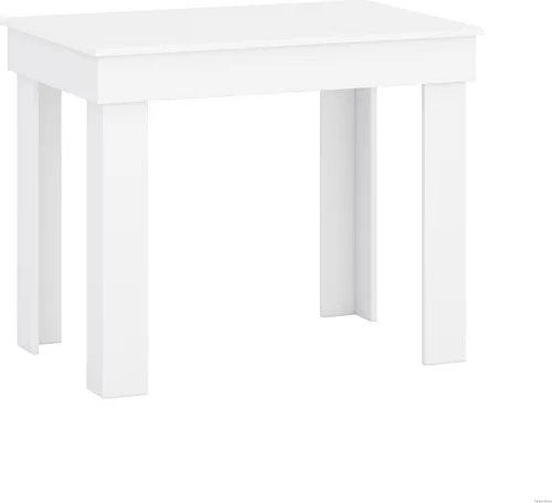 Weißer Küchentisch 90x60cm für 4 Personen - Trenn- & Lastschalter, kratzfest und umweltfreundlich durch Verwendung von Spanplatten, ideal für kleine Küchen.