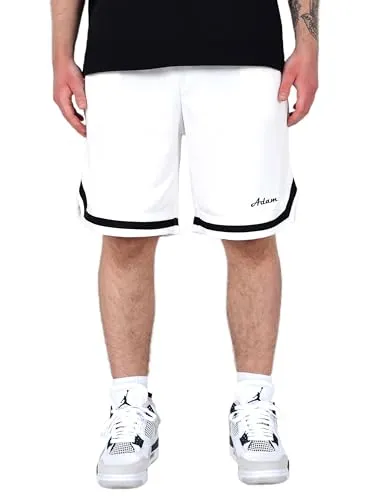 ADAM Herren Shorts Basketball-Shorts für den Sommer - Hochwertige ADAM Herren Shorts mit elastischem Bund und zwei Taschen. Ideal für Sport und Freizeit, atmungsaktiv und bequem. Perfekt für den Sommer und vielseitig kombinierbar.