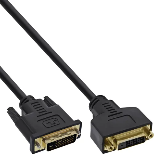InLine® DVI-D Verlängerung Premium digital 24+1 Stecker / Buchse Dual Link 2m