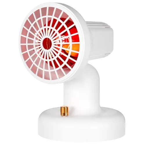 Cozion Rotlichtlampe Wärmelampe 150W Infrarotlampe Infrarotlicht Wärmestrahler mit Stufenlosem Dimmer & Einstellbarem Winkel, Wärmelampe für Entspannung und Wohlbefinden