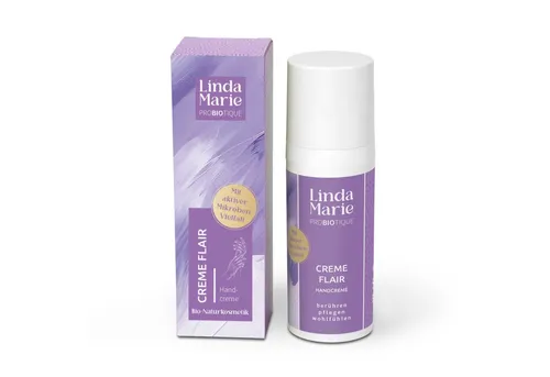 Fischer's EM-Chiemgau Handcreme Linda Marie Probiotique Flair - Samtene Handcreme mit lebendigen Mikroorganismen für intensive, natürliche Pflege. Ideal für empfindliche Haut – zieht schnell ein, ohne zu fetten. 100% vegane Naturkosmetik mit hochwertigen Inhaltsstoffen.