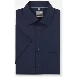 OLYMP Herren Oberhemd Kurzarm 104612 – Comfort Fit in Marine - Elegantes Herrenoberhemd mit halbarm und New Kent-Kragen. Pflegeleichte Qualität für den Alltag. Ideal für Business und Freizeit.