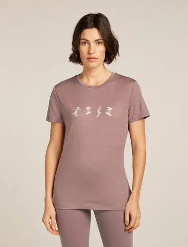Icebreaker Women Mer 150 Tech Lite Short Sleeve Tee Snow Day summit (0GV) XL - Icebreaker Merino Unterwäsche und Bekleidung – Hochwertiges Merino 150 Tech Lite Kurzarm-T-Shirt für Damen, ideal für Skifahrerinnen mit hervorragender Atmungsaktivität und geruchsneutralisierenden Eigenschaften.