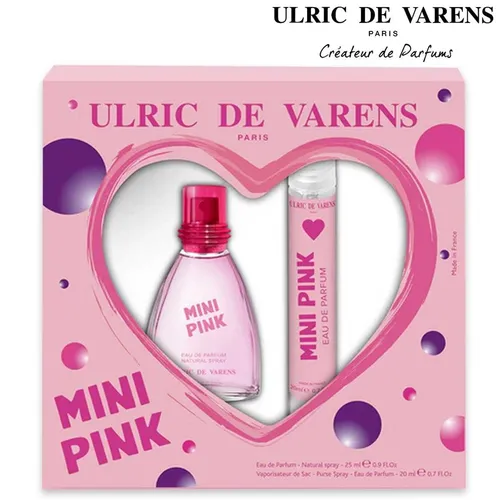 Damenparfum Ulric De Varens Set Mini Pink Eau De Parfum +Vapo Original 20Ml