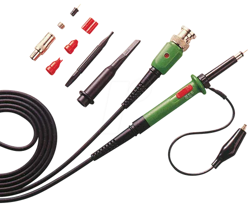 PEAKTECH TK-250 Modulartastkopf 250 MHz - Tastköpfe und BNC-Adapter mit 250 MHz Bandbreite, ideal für präzise Messungen bis 600 V. Inklusive umfangreichem Zubehör für vielseitige Anwendungen.