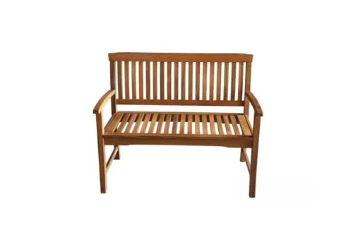 Primaster Gartenbank 2-Sitzer Akazie Norderney 111 cm - Bänke aus hochwertigem Akazienholz, wetterfest und ideal für entspannte Stunden im Garten oder auf der Terrasse.