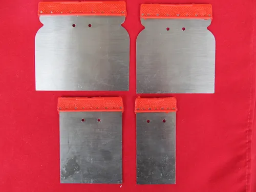 Japanspachtel Set 4 Stück 50mm 80mm 100mm 120mm Stahlblatt Metall