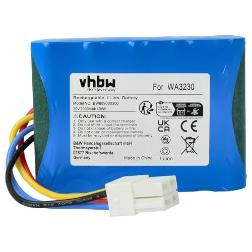 vhbw Akku Ersatz für Scheppach AK4.0-RC-20Li, 7913001716 für Rasenroboter Rasenmäher (2000mAh 20V Li-Ion)