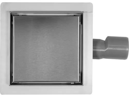 Duschrinne Ablaufgarnitur Edelstahl QUAD Flach 20x20cm - Sonstige Badausstattung - Elegante Duschrinne aus korrosionsbeständigem Edelstahl AISI 304 mit WET&DRY-Geruchsstop für saubere und geruchsfreie Badezimmer.