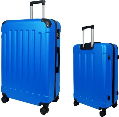 Reisetasche Koffer ABSTasche Trolley Hellblau M (Handgepäck) - Hochwertiger Reisekoffer aus ABS mit flexiblem Hartschalen-Design, 360° Rollen-System und integriertem Zahlenschloss. Ideal für sicheres und komfortables Reisen.
