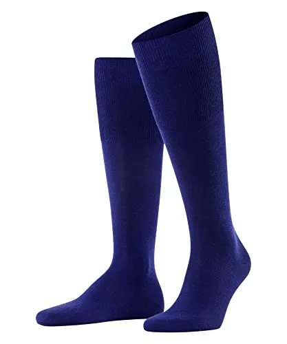 FALKE Herren Kniestrümpfe Airport M Kh Wolle Baumwolle lang einfarbig 1 Paar, Blau Royal Blue 6000, 47-48