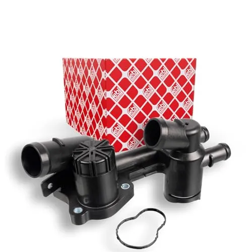 febi bilstein 171228 Thermostat mit Gehäuse - Thermostat für Kühlsysteme, Original febi bilstein Qualität aus Deutschland, zuverlässige Öffnungstemperatur von 80 °C für optimale Motorleistung.