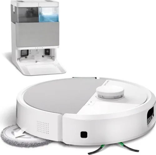 iRobot Roomba Plus 505 Combo Robot mit AutoWash Dock - Ultimative Reinigungslösung - Saugroboter mit Wischfunktion und 7000Pa Saugleistung, inkl. multifunktionalem AutoWash Dock für automatische Entleerung und Wischpadreinigung – für makellose Sauberkeit in deinem Zuhause.