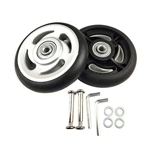 Rhinenet Paar Ø 85mm Gepäckräder Gepäckrad Ersatz Wheels Rad Räder Kofferräder Koffer Räder für Gepäck Koffer