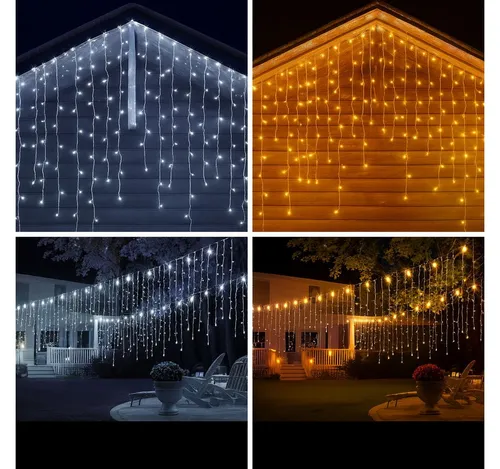 Diyarts LED-Lichternetz, 320-flammig, 15,75m Warm- & Kaltweiß Lichterkette 11 Modi, Timer & Fernbedienung