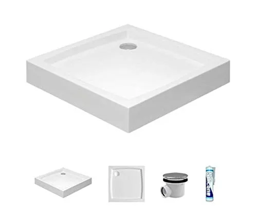 ECOLAM® Duschwanne flach Patio Polimat 80x80 cm