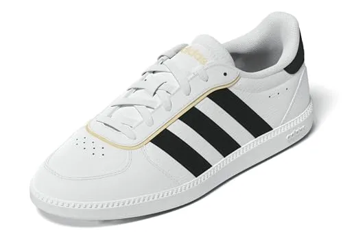 adidas Unisex Kinder BREAKNET Sleek Shoes JUNIOR - Sneaker in FTWR White/core Black/orange Tint, atmungsaktiv und stylisch für den Alltag, ideal für aktive Kinder.