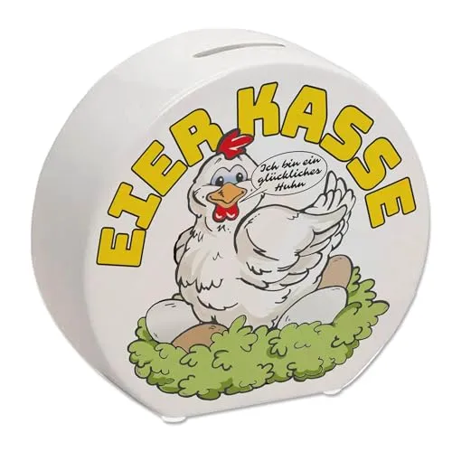 Eierkasse Spardose - ich Bin EIN glückliches Huhn Eierkasse lustige Sparbüchse für Ostergeschenk oder Geburtstagsüberraschung