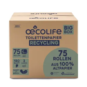 Oecolife Toilettenpapier XXL-Box Recycling von Fripa Markenvertriebs GmbH