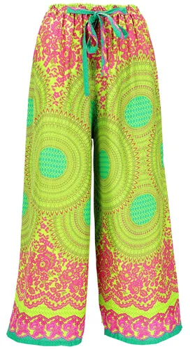 Palazzohose, Schlaghose, Boho Sommerhose, Hippie Goa Hose - lemon