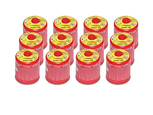 ROTHENBERGER Industrial Top Gas Schraub - Gaskartusche 450g - 740 ml - Vorteilsdose für lange Einsatzdauer ; 7/16