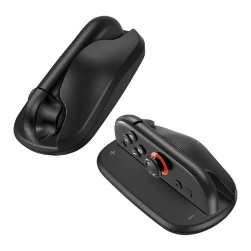 Gaming Maus Basis für Nintendo Switch 2 von MMOBIEL – 2er Pack Tragbare Maus Halter für Joy-Con Controller – Ergonomische Griffe für Mausmodus – Präzision & Schutz – Schwarz