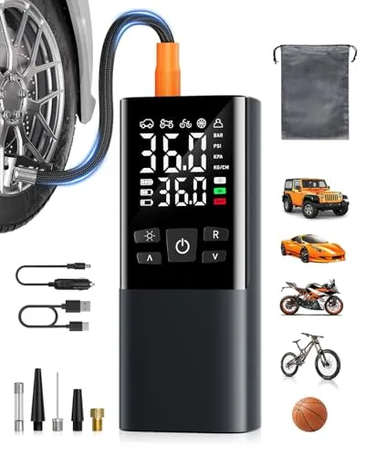 Kabellose Elektrische Luftpumpe 6000mAh mit LED-Leuchte