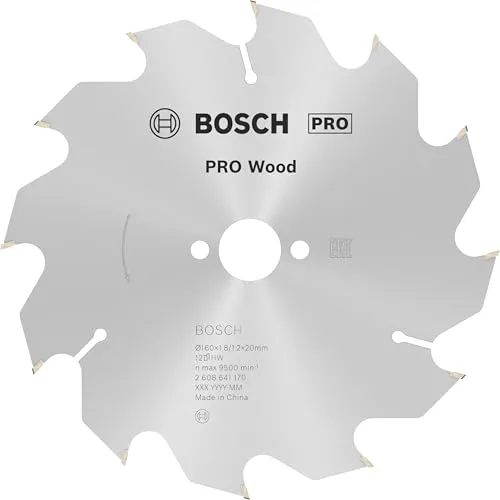 Bosch 1x PRO Wood Kreissägeblatt für Akku-Handkreissägen (für Weichholz, Hartholz, Ø mm, Professional Zubehör Handkreissäge)
