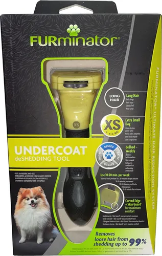FURminator Deshedder für kleine Langhaardogs - Effektive Fellpflege für kleine Hunde, reduziert Haarverlust und sorgt für ein gesundes, glänzendes Fell.